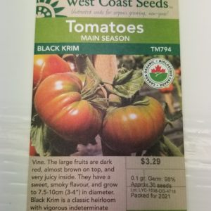 WEST COAST SEED TOMATO – Organic Black Krim